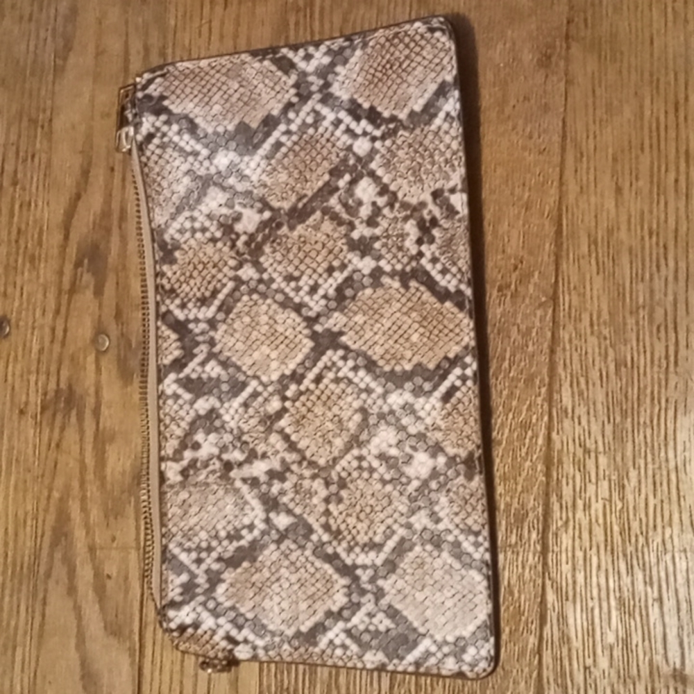 Snake skin make up clutch